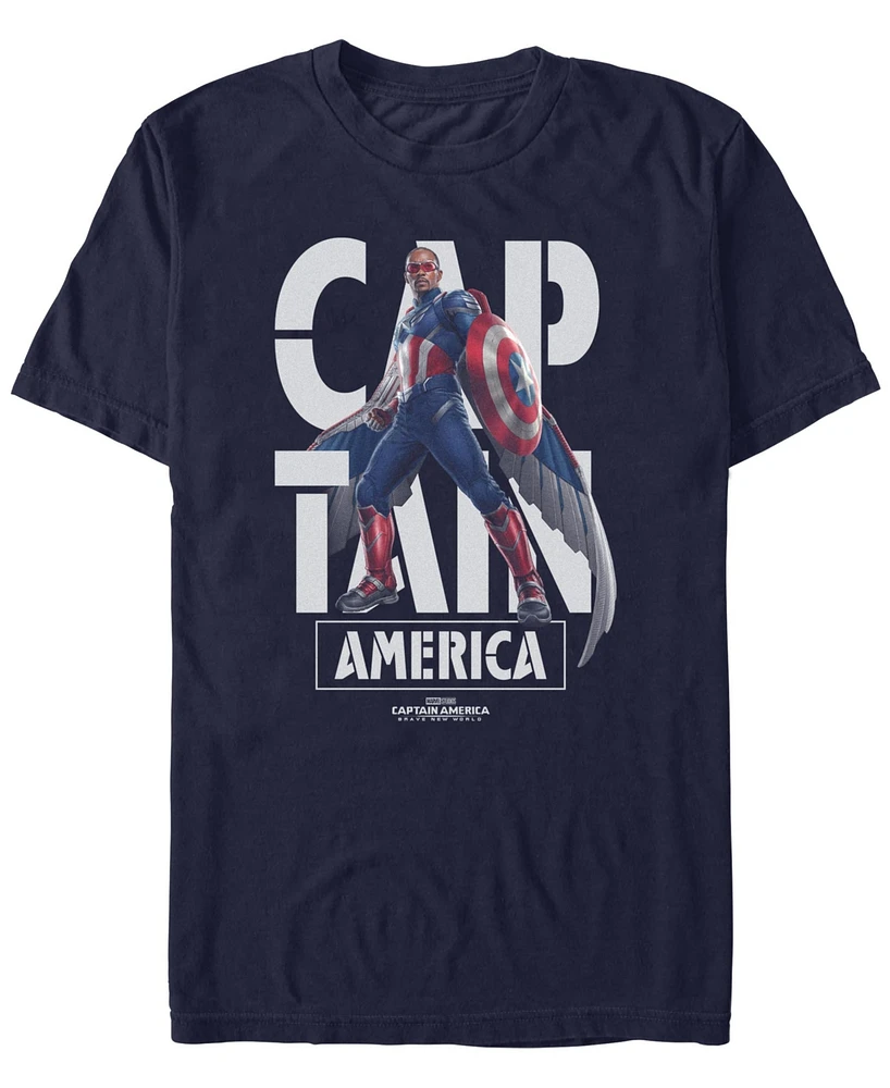 Marvel Men's Cap Name Short Sleeve T-Shirt