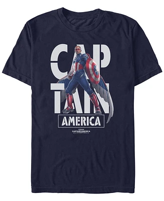 Marvel Men's Cap Name Short Sleeve T-Shirt
