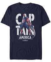 Marvel Men's Cap Name Short Sleeve T-Shirt