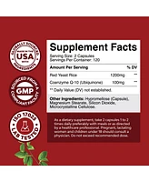 Red Yeast Rice + CoQ10 Advanced Complex Capsule, Support Skin, Heart, Lung & Brain Health, Nature's Craft, 240ct