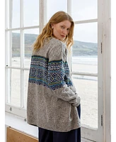 Celtic & Co. Women's Donegal Fair Isle V-Neck Cardigan