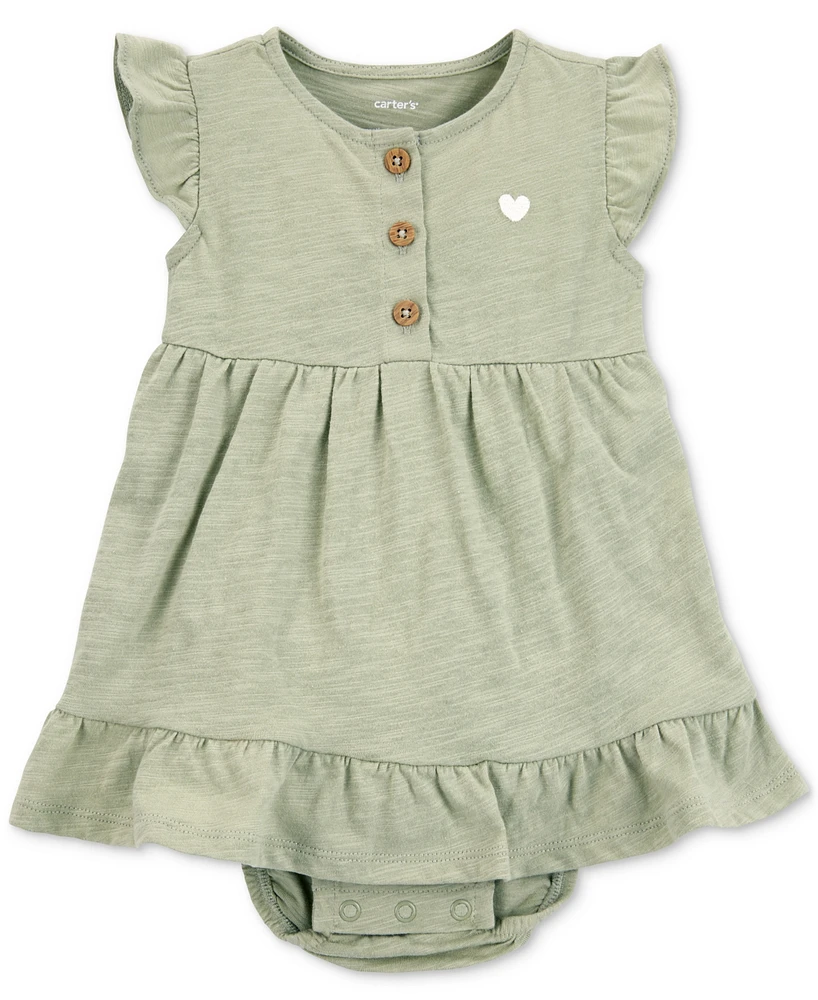 Carter's Baby Girls Cotton Heart Bodysuit Dress
