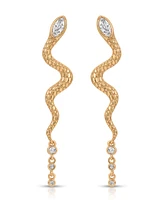 Ettika Serpentina Cubic Zirconia Drop Earrings