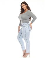 White Mark Plus Stretch Denim Jeans