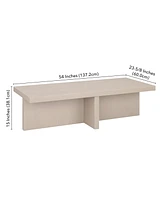 Hudson & Canal 54" Elna Wide Rectangular Coffee Table