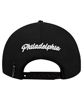 Pro Standard Men's Black Philadelphia 76ers Paint the City Pinch Front Snapback Hat