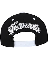 Mitchell & Ness Men's Black/White Toronto Maple Leaf's Backside Script Two-Tone Pro Crown Adjustable Hat