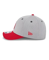 New Era Men's Gray/Red Los Angeles Angels 2025 Batting Practice 9FORTY M-Crown Adjustable Hat