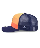 New Era Men's Orange/Navy Houston Astros 2025 Batting Practice 9SEVENTY Stretch-Snap Trucker Hat