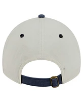 New Era Men's Cream/Navy Houston Astros Classic Side Script 9TWENTY Adjustable Hat