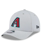 New Era Men's Gray Arizona Diamondbacks 2025 Mlb Clubhouse 9FORTY M-Crown Adjustable Hat