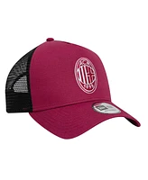 New Era Men's Red Ac Milan Trucker Adjustable Hat