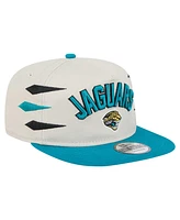 New Era Men's Stone/Teal Jacksonville Jaguars Athletic Golfer Snapback Hat