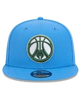 New Era Men's Blue Milwaukee Bucks 2024/25 City Edition Alternate 9FIFTY Snapback Hat