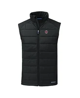 Cutter & Buck Men's Black Boston College Eagles Evoke Hybrid Eco Softshell Full-Zip Vest