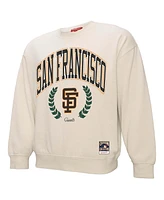 Mitchell & Ness Women's Cream San Francisco Giants Cooperstown Collection Laurel Pullover Sweatshirt