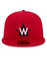 New Era Men's Red Washington Nationals 2025 Mlb Clubhouse 59FIFTY Fitted Hat