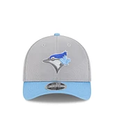 New Era Men's Gray/Powder Blue Toronto Blue Jays 2025 Batting Practice 9FORTY M-Crown Adjustable Hat