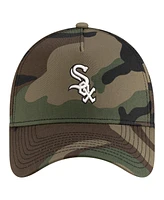 New Era Men's Camo Chicago White Sox Woodland Team Pop 9FORTY A-Frame Adjustable Hat