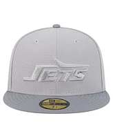 New Era Men's Gray/Graphite New York Jets Iron Cloud 59FIFTY Fitted Hat