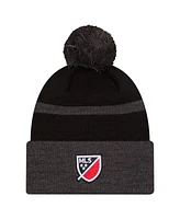 New Era Men's Black D.c. United 2025 Kickoff Cuffed with pom Knit hat