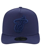 New Era Men's Navy Miami Heat Colorpack A-Frame Pinch Front 59FIFTY Fitted Hat