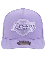 New Era Men's Purple Los Angeles Lakers Colorpack A-Frame Pinch Front 59FIFTY Fitted Hat