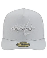 New Era Men's Gray Washington Capitals Color Pack A-Frame 59FIFTY Fitted Hat