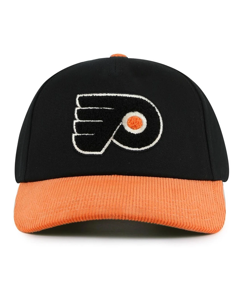 American Needle Men's Black/Orange Philadelphia Flyers Burnett Adjustable Hat