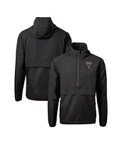Cutter & Buck Men's Black Atlanta Falcons Charter Eco Half-Zip Anorak Jacket