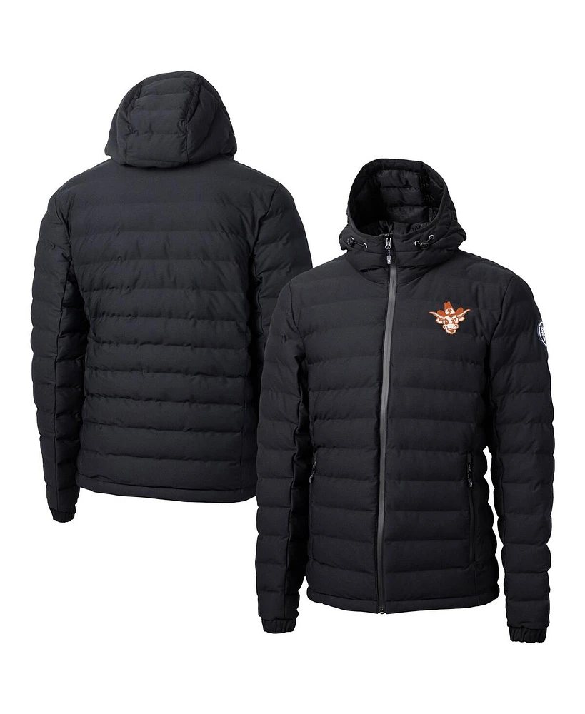 Cutter & Buck Men's Black Texas Longhorns Vault Mission Ridge Eco Insulated Puffer Full-Zip Jacket