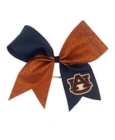 Usa Licensed Bows Auburn Tigers Jumbo Glitter Bow with Ponytail Holder