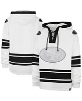'47 Brand Men's White San Francisco 49ers After Image Superior Lacer with Hood Sweatshirt