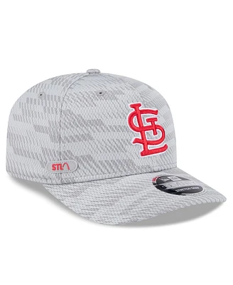 New Era Men's Gray St. Louis Cardinals 2025 Mlb Clubhouse 9SEVENTY Stretch-Snap Hat