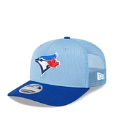 New Era Men's Powder Blue/Royal Toronto Blue Jays 2025 Batting Practice 9SEVENTY Stretch-Snap Trucker Hat