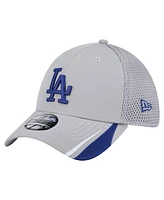 New Era Men's Gray Los Angeles Dodgers Linear 39THIRTY Flex-Fit Hat