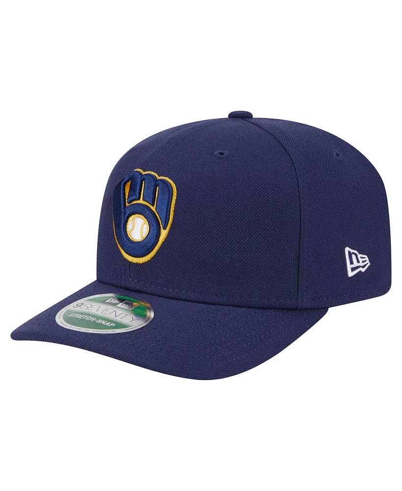 New Era Men's Navy Milwaukee Brewers Player Replica 9SEVENTY Adjustable Hat