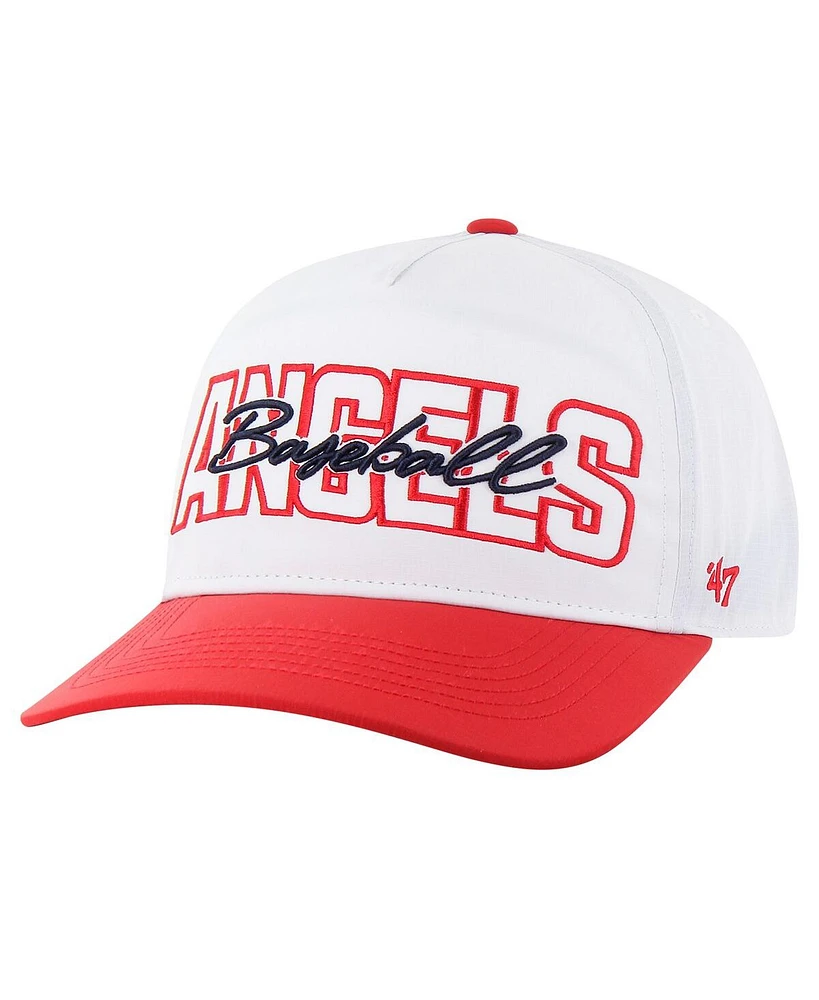 '47 Brand Men's White Los Angeles Angels Lineman Hitch Adjustable Hat