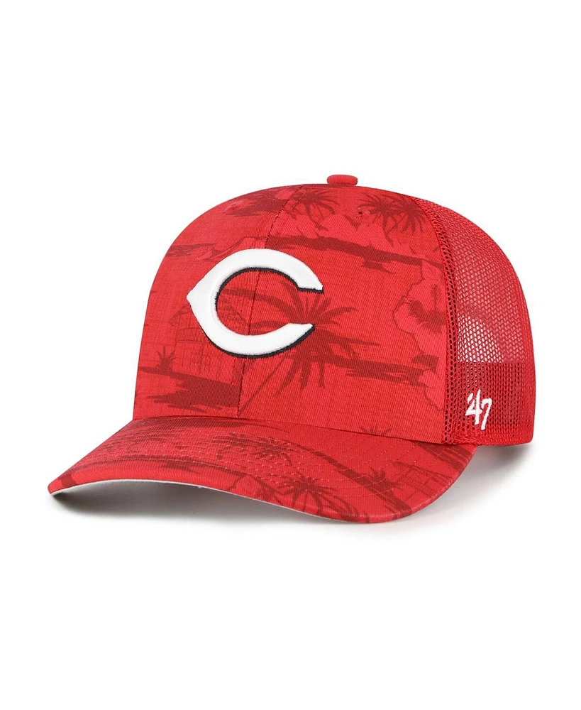 '47 Brand Men's Red Cincinnati Reds Fiji Trucker Adjustable Hat