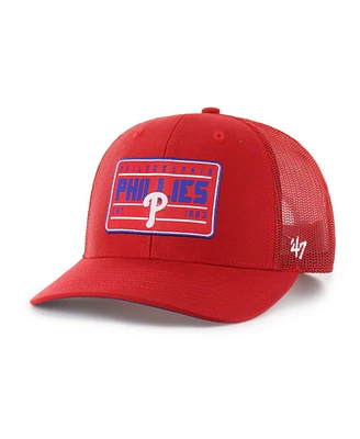 '47 Brand Men's Red Philadelphia Phillies Hardline Trucker Adjustable Hat