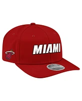 New Era Men's Red Miami Heat Statement Edition Jersey Hook 9SEVENTY Stretch-Snap Hat