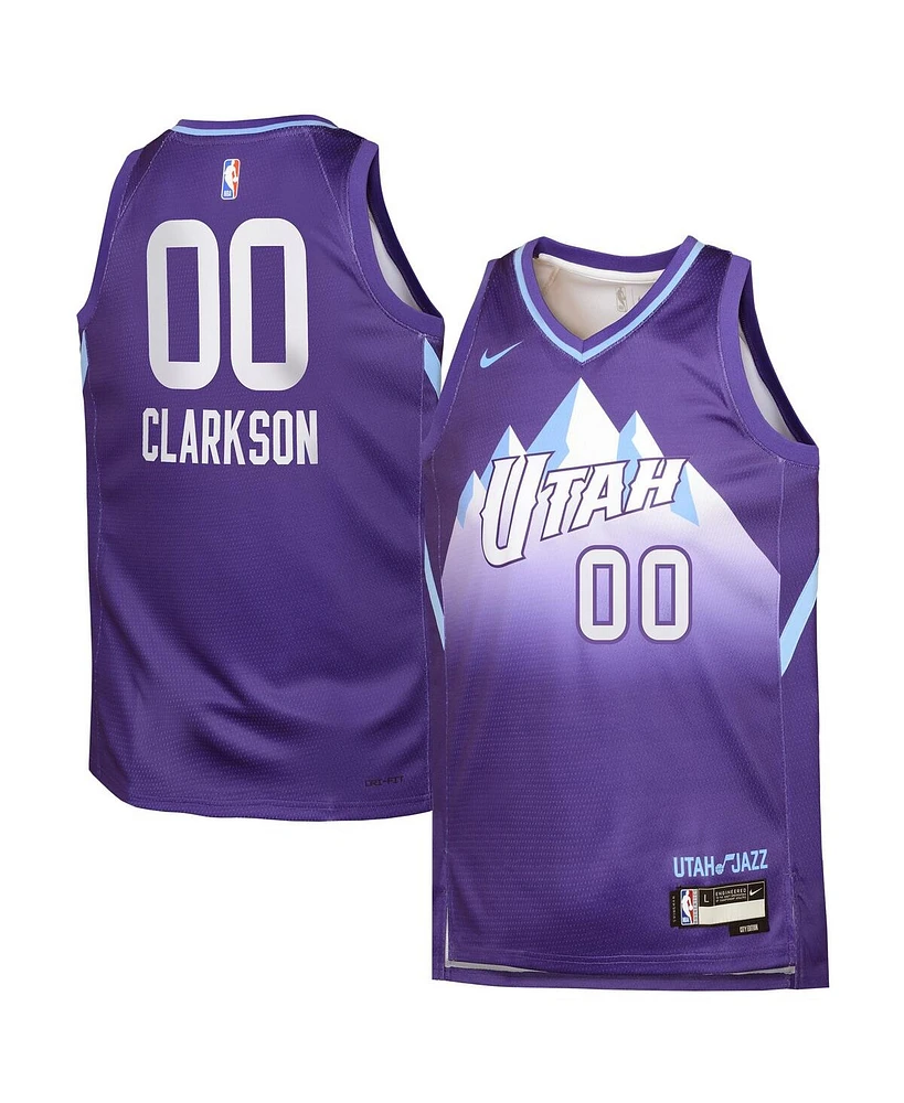 Nike Big Boys and Girls Jordan Clarkson Purple Utah Jazz 2024/25 Swingman Player Jersey - City Edition