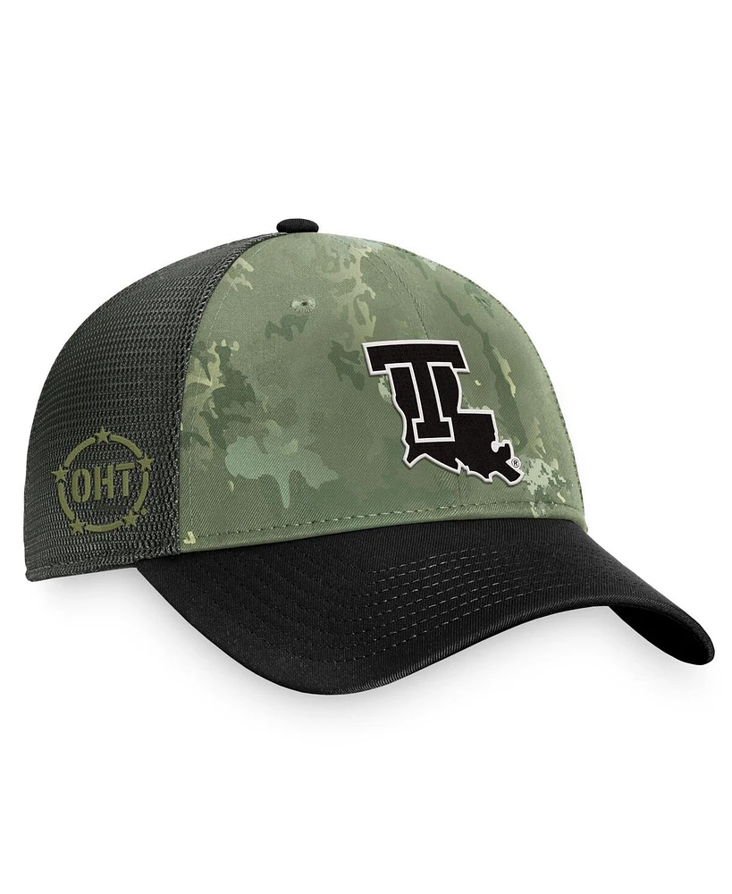 Top of the World Men's Hunter Green/Gray Louisiana Tech Bulldogs Oht Military Appreciation Unit Trucker Adjustable Hat