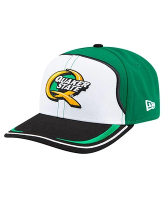 New Era Men's White/Green Mark Martin Quaker State 9SEVENTY Stretch-snap Hat