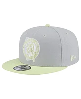 New Era Men's Gray/Yellow Boston Celtics Color Pack Two-Tone 9FIFTY Snapback Hat