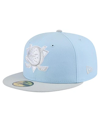 New Era Men's Light Blue/Gray Anaheim Ducks Color Pack Two-Tone 59FIFTY Fitted Hat