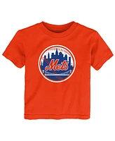 Outerstuff Toddler Orange New York Mets Primary Logo T-Shirt