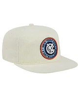 New Era Men's Cream New York City Fc 2025 Kickoff Snapback Golfer Hat