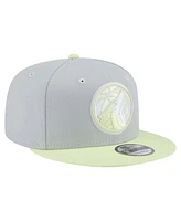 New Era Men's Gray/Yellow Minnesota Timberwolves Color Pack Two-Tone 9FIFTY Snapback Hat
