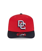 New Era Men's Red/Navy Washington Nationals 2025 Batting Practice 9SEVENTY Stretch-Snap Trucker Hat